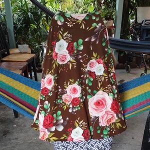 Floral Brown Skirt